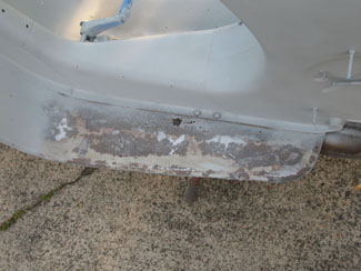 Close up rust damage - Bondo needed